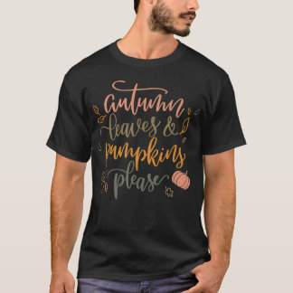 T-shirt AUTOMNE FEUILLES & CITROUILLES S'IL VOUS PLAÎT Fun