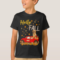 Automne Golden Retriever Leaf Automne Red Truck Ch