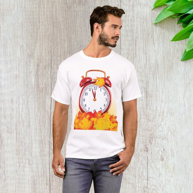 T-shirt Automne Heure Changer Feuilles Automne Et Horloge  (Créateur téléchargé)