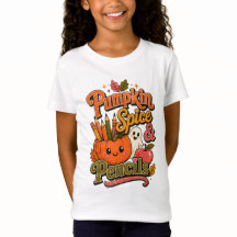T-Shirt Automne Mignon Épice de Citrouille & Crayo