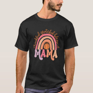 T-shirt automne Remerciements Grateful Blessé MAMA Graphic
