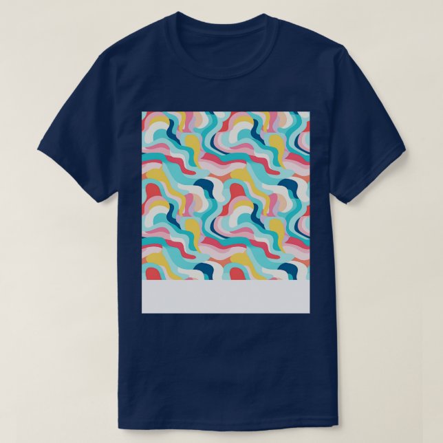 T-shirt Automne Retro Pastel Doodle Delft 3 Copie (Design devant)