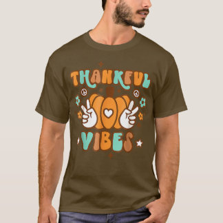T-shirt Automne Rétro Vibes de remerciement Thanksgiving m