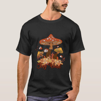 T-shirt Automne Thanksgiving Automne Feuilles Champignons 