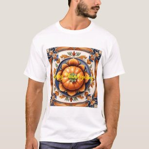 T-shirt Automne Thanksgiving Trendy Collection de citrouil