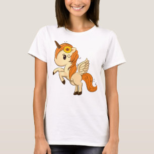 T-shirt Automne Thanksgiving Unicorn Pegasus