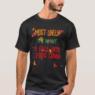 T-shirt Automne-Très Probable...T-Shirt Coma De Nourriture
