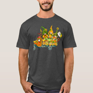 T-shirt Automne Y'all mignons Gnomes Camion Citrouille Aut