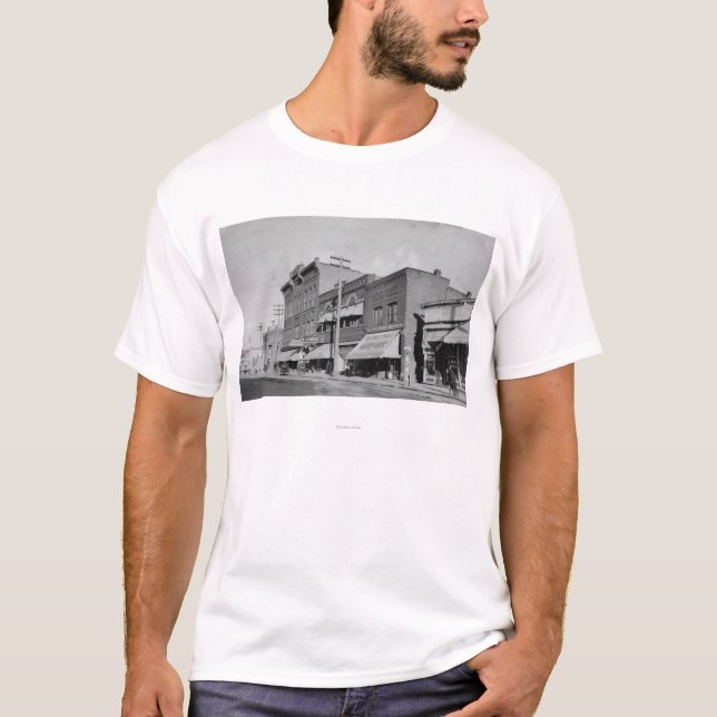 T-shirt Automnes de Klamath, OU vue recherchant la rue (Devant)