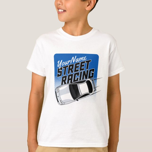 T-shirt Automobile de course de rue personnalisée (Devant)