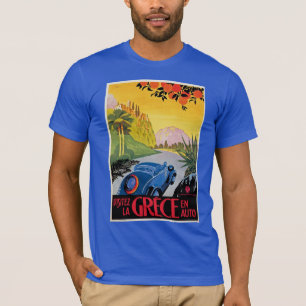 T-shirt Automobile d'en de Grece de La de Visitez