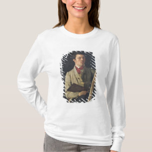 T-shirt Autoportrait, se reposant à côté d'un chevalet,
