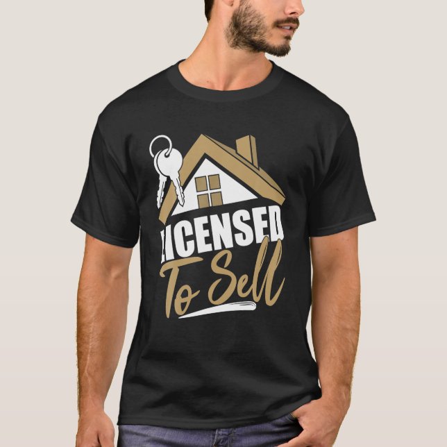 T-shirt Autorisé À Vendre L'Agent Immobilier Realtor (Devant)