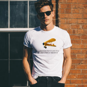 T-shirt Autorisé à voler et à raconter des blagues Humour