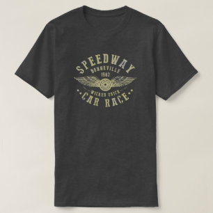 T-shirt AUTOROUTE BONNEVILLE Rétro VINTAGE Obscur