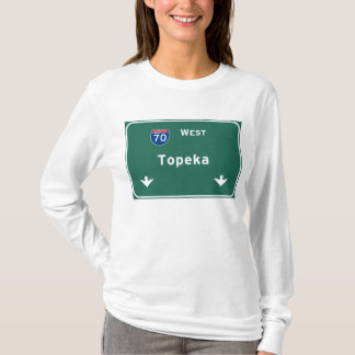 T-shirt Autoroute d'autoroute nationale de ks de Topeka le