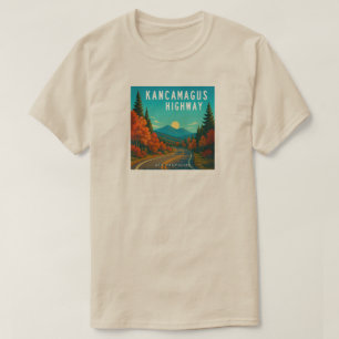 T-shirt Autoroute Kancamagus New Hampshire coucher de sole