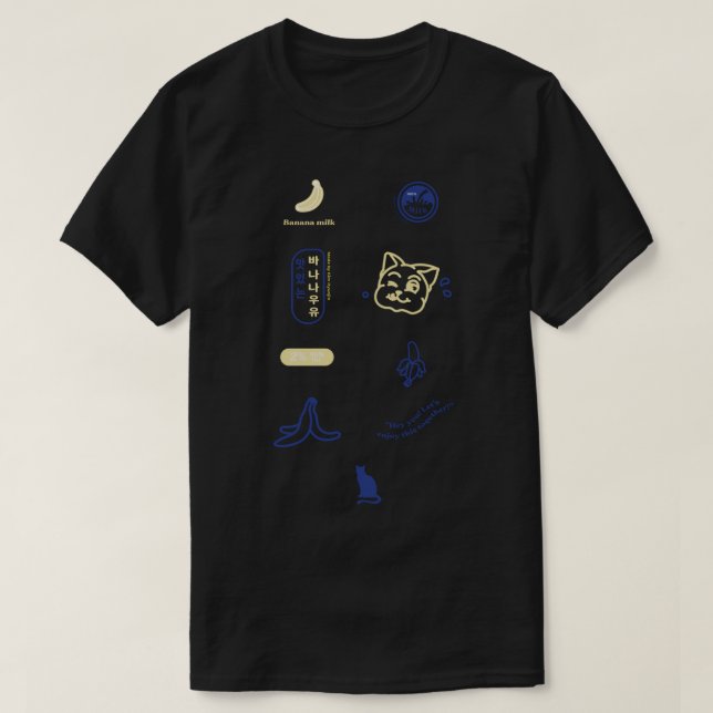 T-shirt Autour de vous Banana Milk Carton STICKERS HyunJin (Design devant)