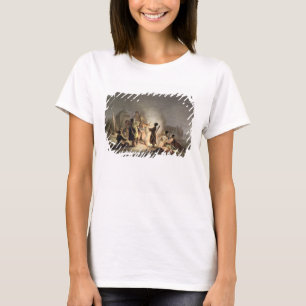 T-shirt Autour du feu de camp (litho de couleur)