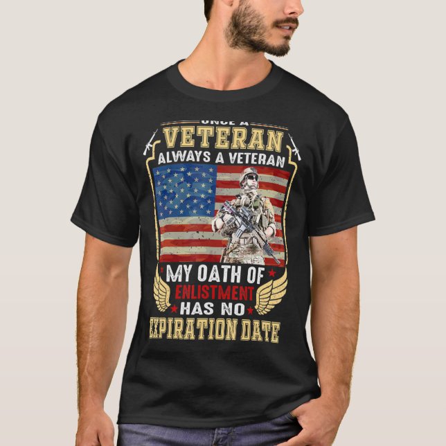 T-shirt Autrefois Vétéran Toujours Vétéran (Devant)