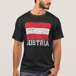 T-shirt Autriche Autriche Drapeau Fierté Racines Pays Fami