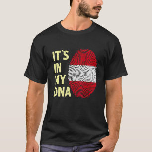 T-shirt Autriche Dans Mon Adn Autriche Drapeau Équipe Autr