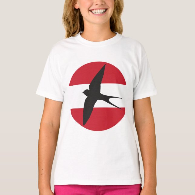 T-shirt Autriche Swallow drapeau national autrichien des a (Devant)
