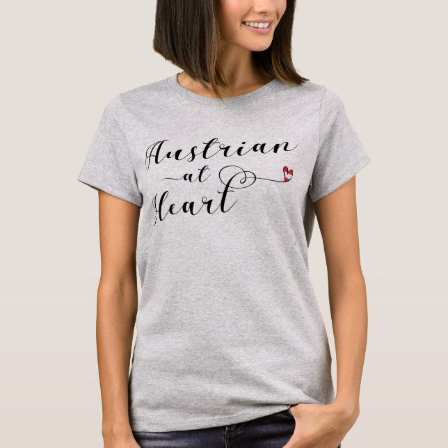 T-shirt Autrichien Au Coeur Tee - shirt, Autriche (Devant)