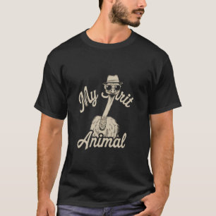 T-shirt Autruche Drôle Est Mon Animal Spirituel Citation D