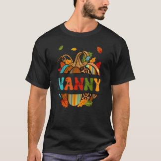 T-shirt Autumn Fall Outfit Nanny Thankful Grateful Blessed