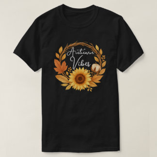 T-shirt Autumn Vibes tournesol
