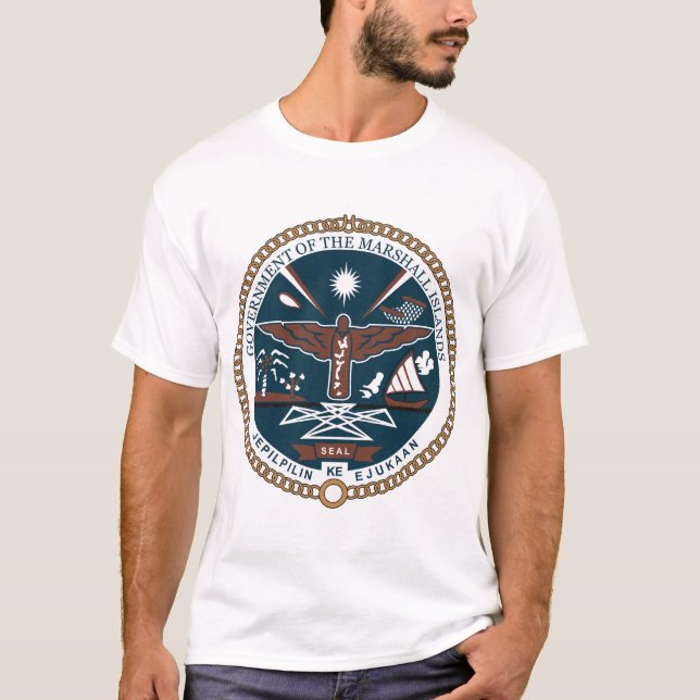 T-shirt aux armoiries des Îles Marshall (Devant)