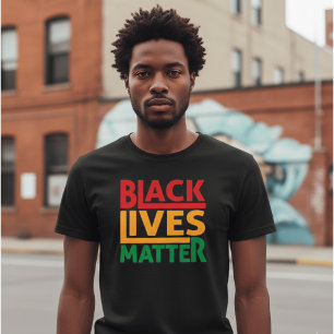 T-Shirt aux couleurs panafricaines Black Lives Mat