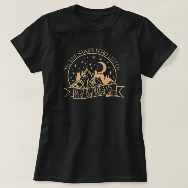 T-shirt Aux étoiles qui écoutent et aux rêves qui sont (Design devant)