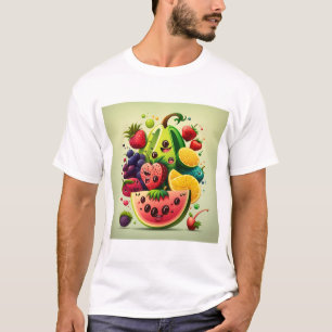 T-shirt aux fruits heureux
