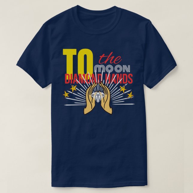 T-shirt aux mains de diamant de lune 4 (Design devant)
