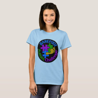 T-shirt aux pieds nus de défi de l'autisme 2018
