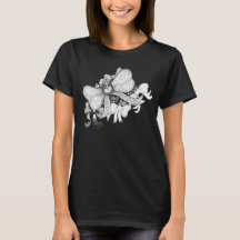 T-shirt aux yeux effrayants et aux jolis noeuds