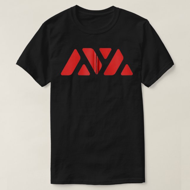 T-shirt Avalanche AVAX Red Logo Image CryptoCurrency Zip (Design devant)
