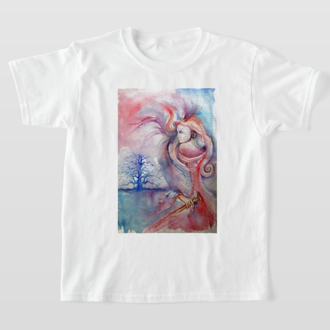 T-shirt AVALON Lady Morgana, aquarelle des légendes arthur (Poser)
