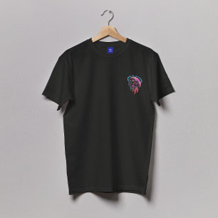 T-shirt Avant + arrière Crâne Art obsédée design tendance