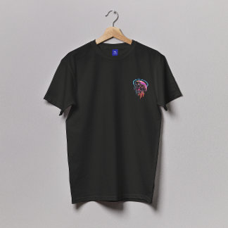 T-shirt Avant + arrière Crâne Art obsédée design tendance