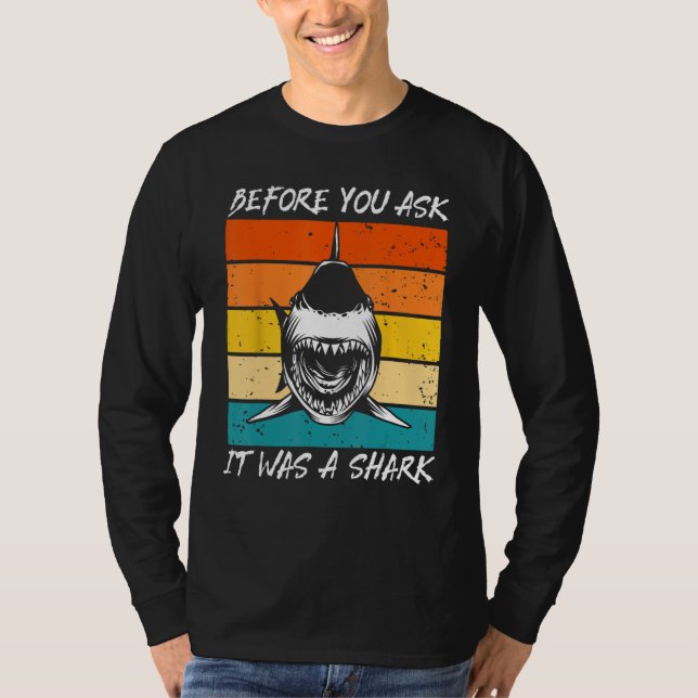 T-shirt Avant De Demander C'Était Un Requin - Amputation C (Devant)