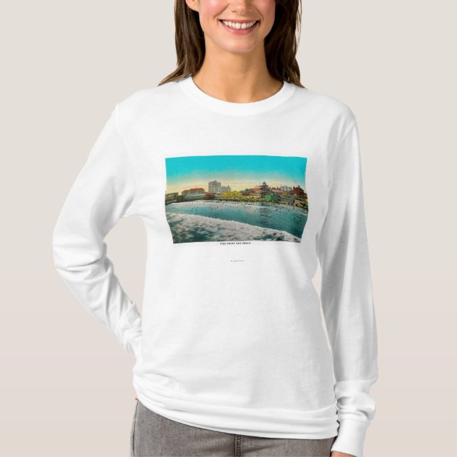 T-shirt Avant de Pike et Long Beach, la Californie (Devant)
