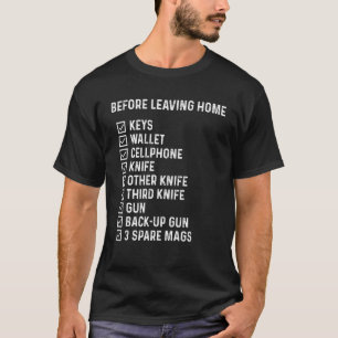 T-shirt Avant de quitter Accueil Touches Portefeuille Cout