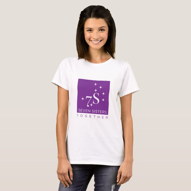 T-shirt Avant du logo de sept de soeurs femmes ensemble (Devant entier)