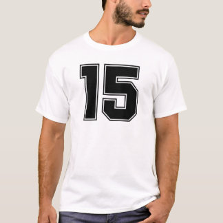 T-shirt Avant du numéro 15 et copie de postérieur