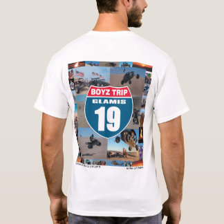 T-shirt Avant et dos de chemises blancs du voyage 2019 de