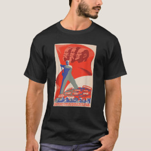 T-shirt Avant-garde révolutionnaire marxiste URSS Vintage 