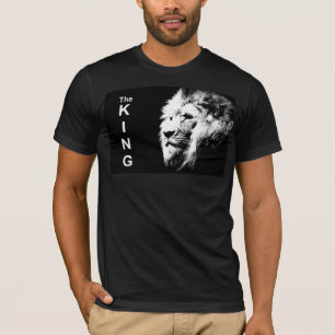 T-shirt Avant Imprimer Le King Pop Art Lion Head Mens Mode
